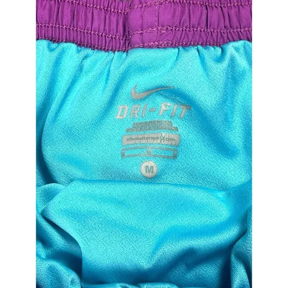 Nike Dri Fit Running Shorts Womens Medium Purple Lined Athletic Workout Colorful - Picture 5 of 8